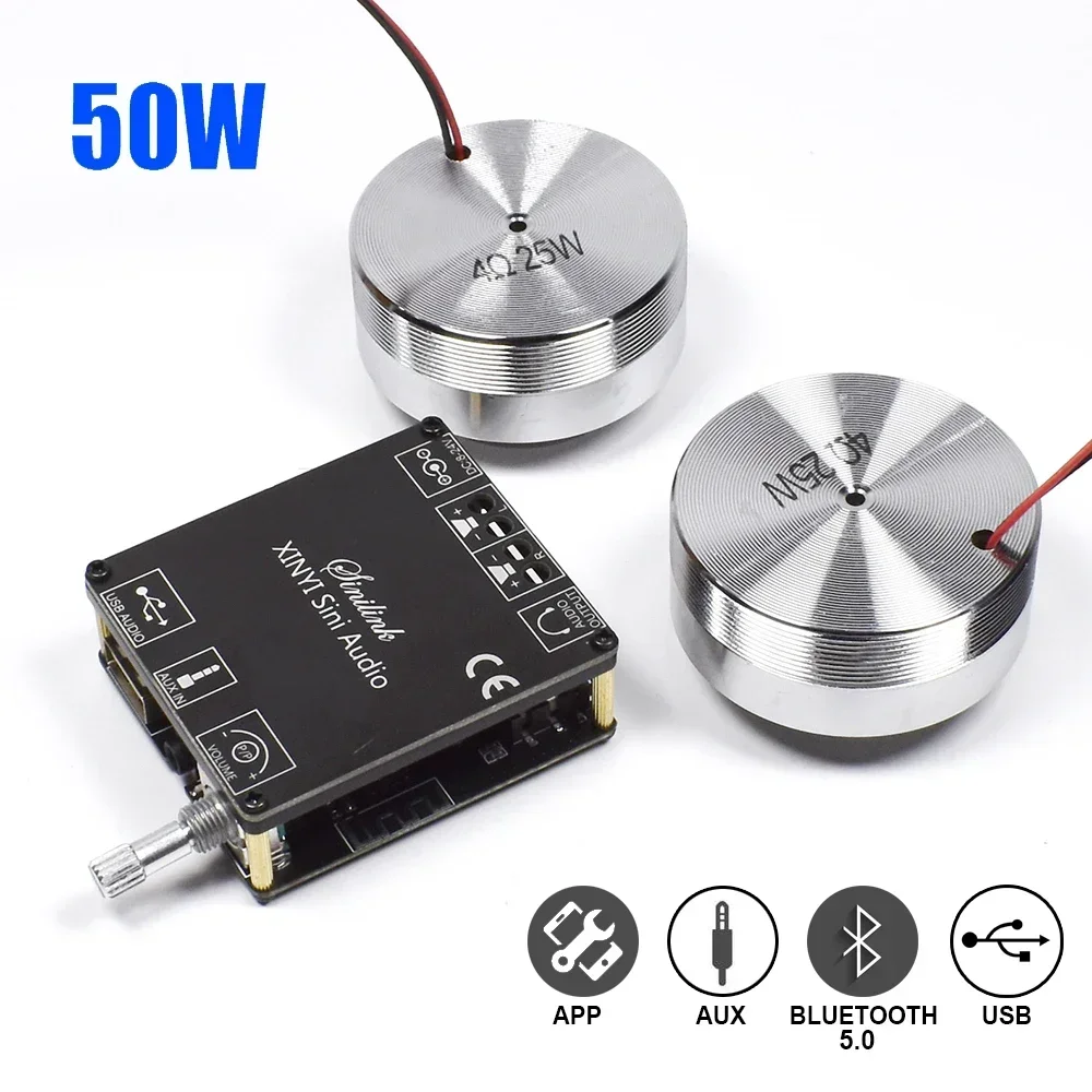 Home Cinema Audio System - 2*25W Taşınabilir Stereo Titreşim Hoparlör Ses
