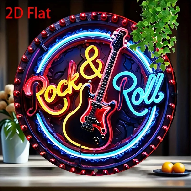 Home Cinema Classic - Vintage Rock Neon Tabelası, 2D Düz