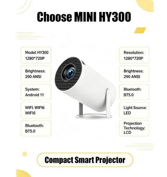 Mini HY300 Taşınabilir Projekt - Home Cinema Setup incelemesi ve fiyatı